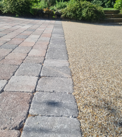 Resin and block driveway