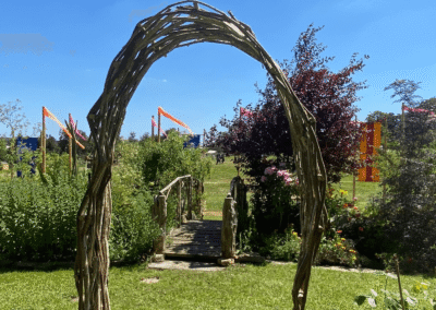 Willow arch at glastonbruy peace gardens