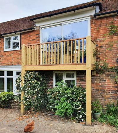 oak balcony in Tonbridge
